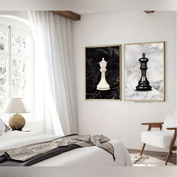 New 2pcs Chess King Canvas Print - Picture 4 of 6